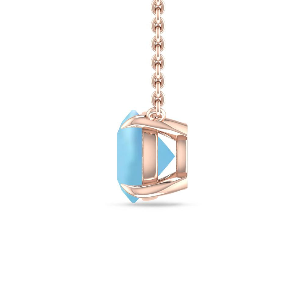 Rose Gold - Aquamarine