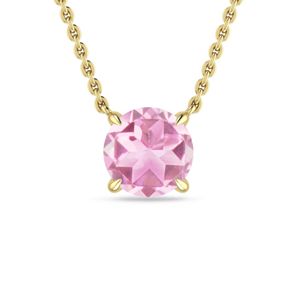Yellow Gold - Pink Tourmaline