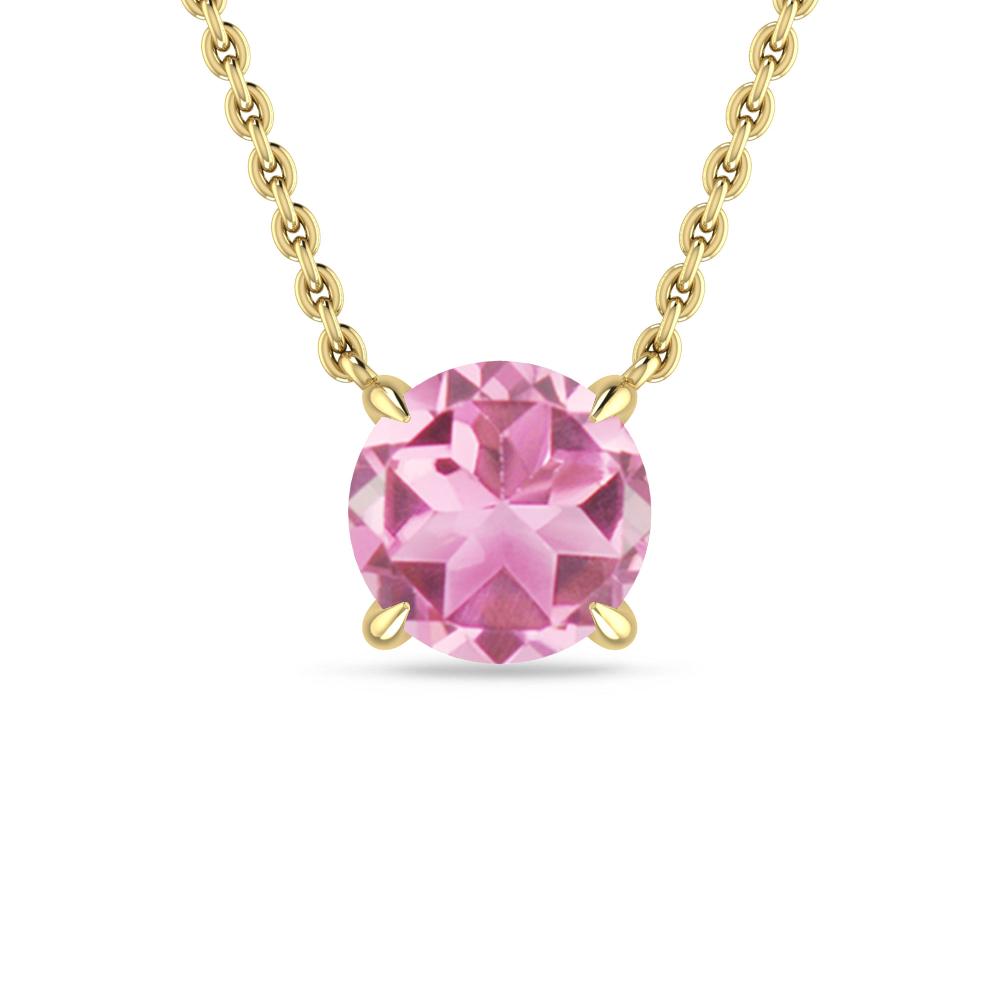 Yellow Gold - Pink Tourmaline