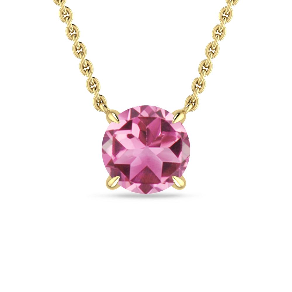 Yellow Gold - Pink Tourmaline