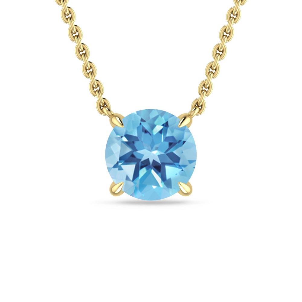 Yellow Gold - Blue Topaz