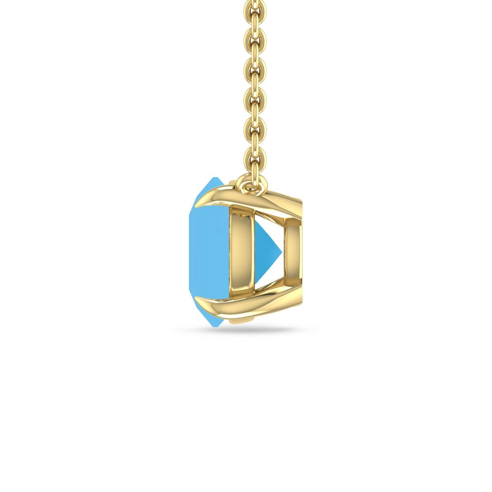 Yellow Gold - Blue Topaz