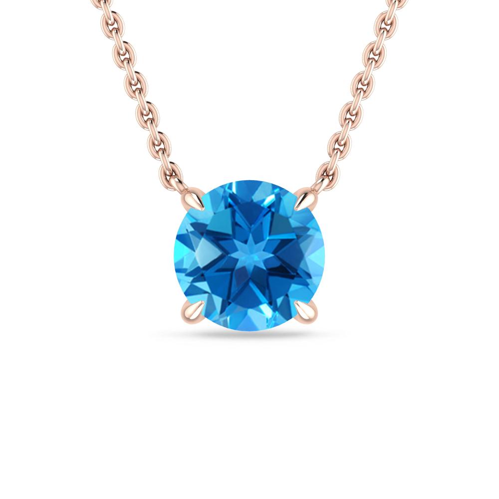 Rose Gold - Blue Topaz