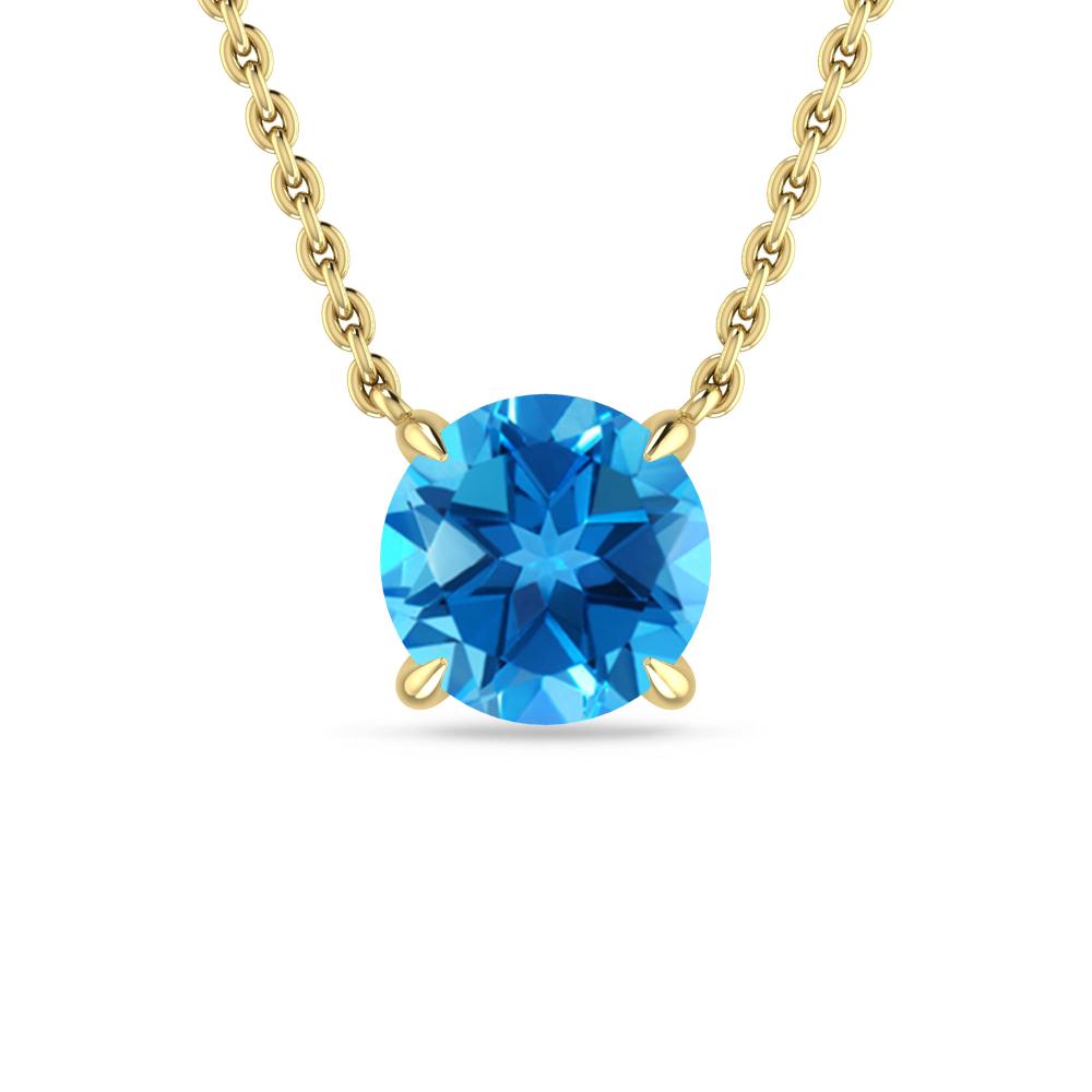 Yellow Gold - Blue Topaz