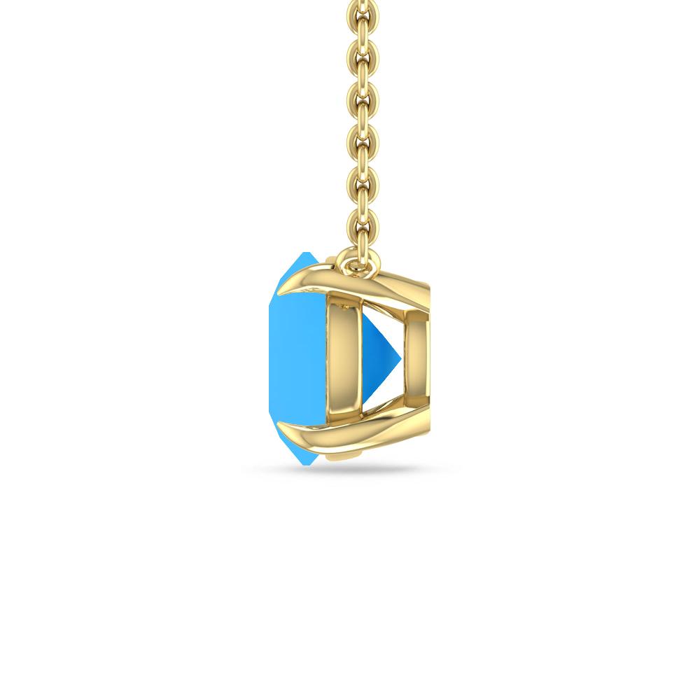 Yellow Gold - Blue Topaz