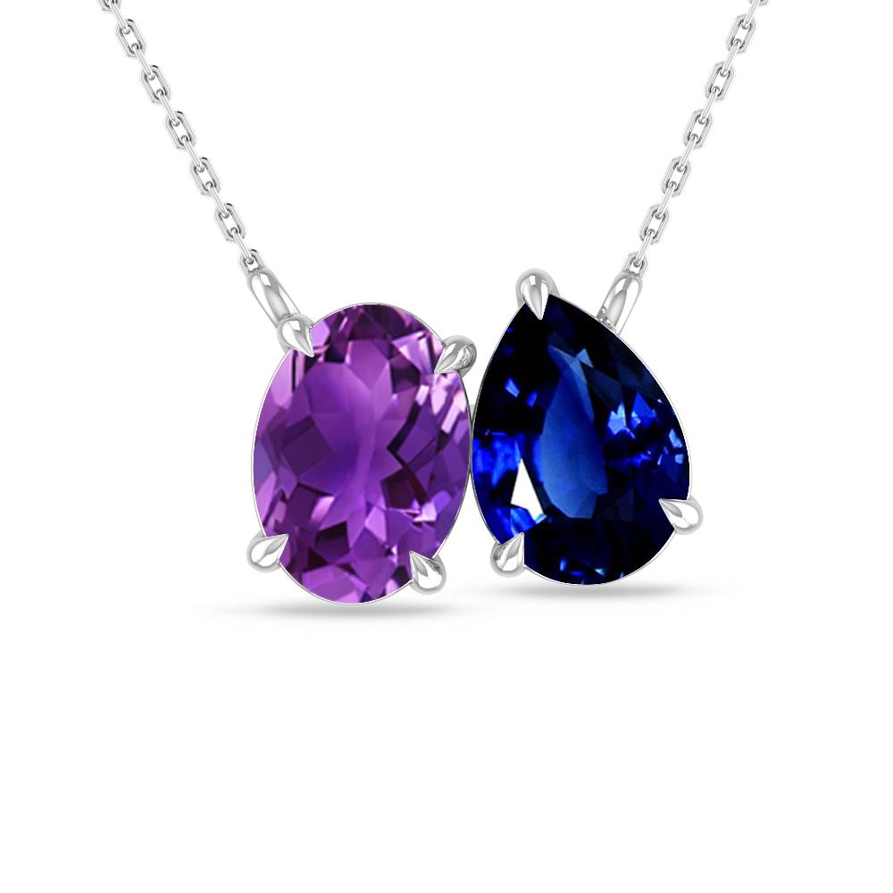 White Gold - Amethyst - Saphire