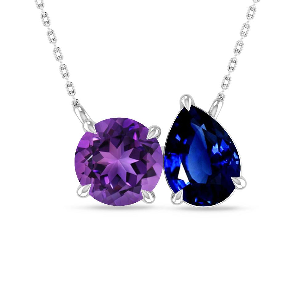 White Gold - Amethyst - Saphire