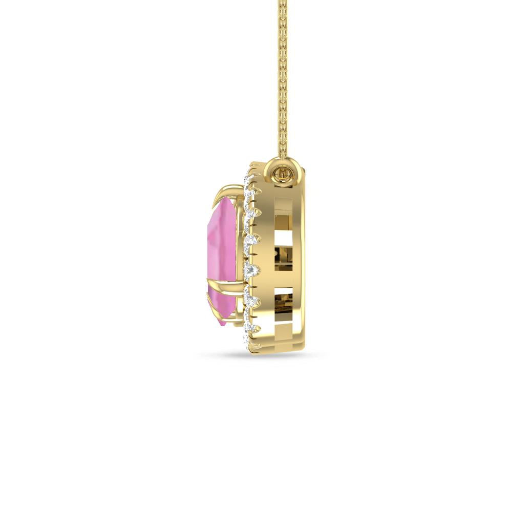 Yellow Gold - Pink Tourmaline