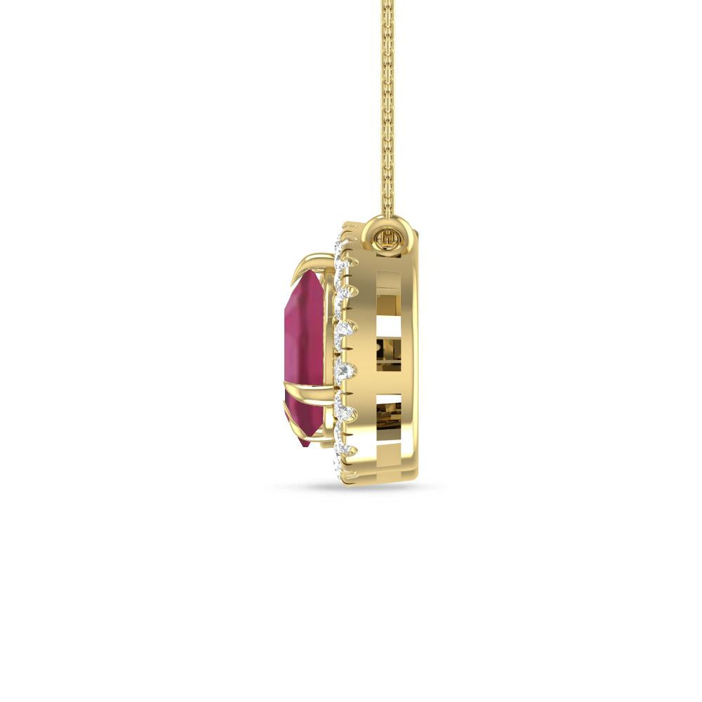 Yellow Gold - Pink Tourmaline