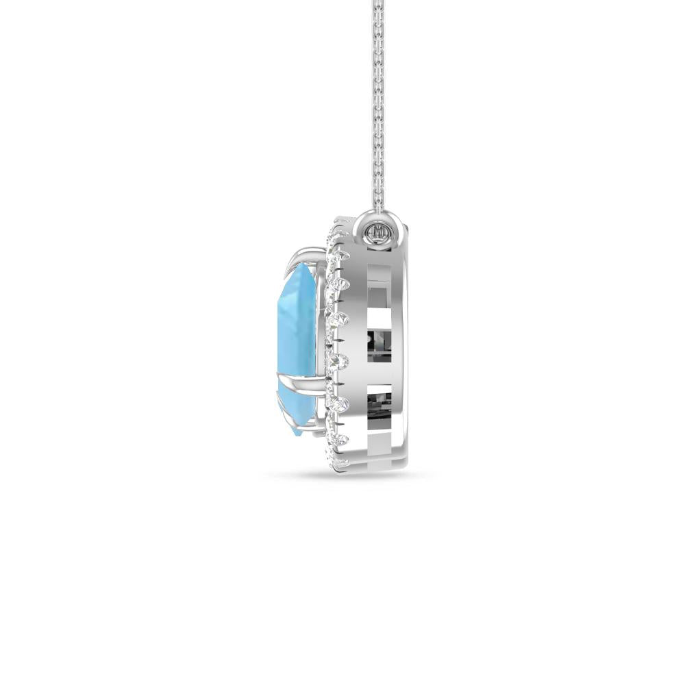 White Gold - Blue Topaz
