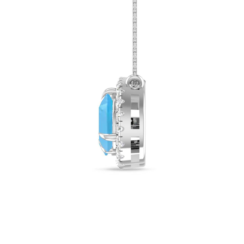 White Gold - Blue Topaz