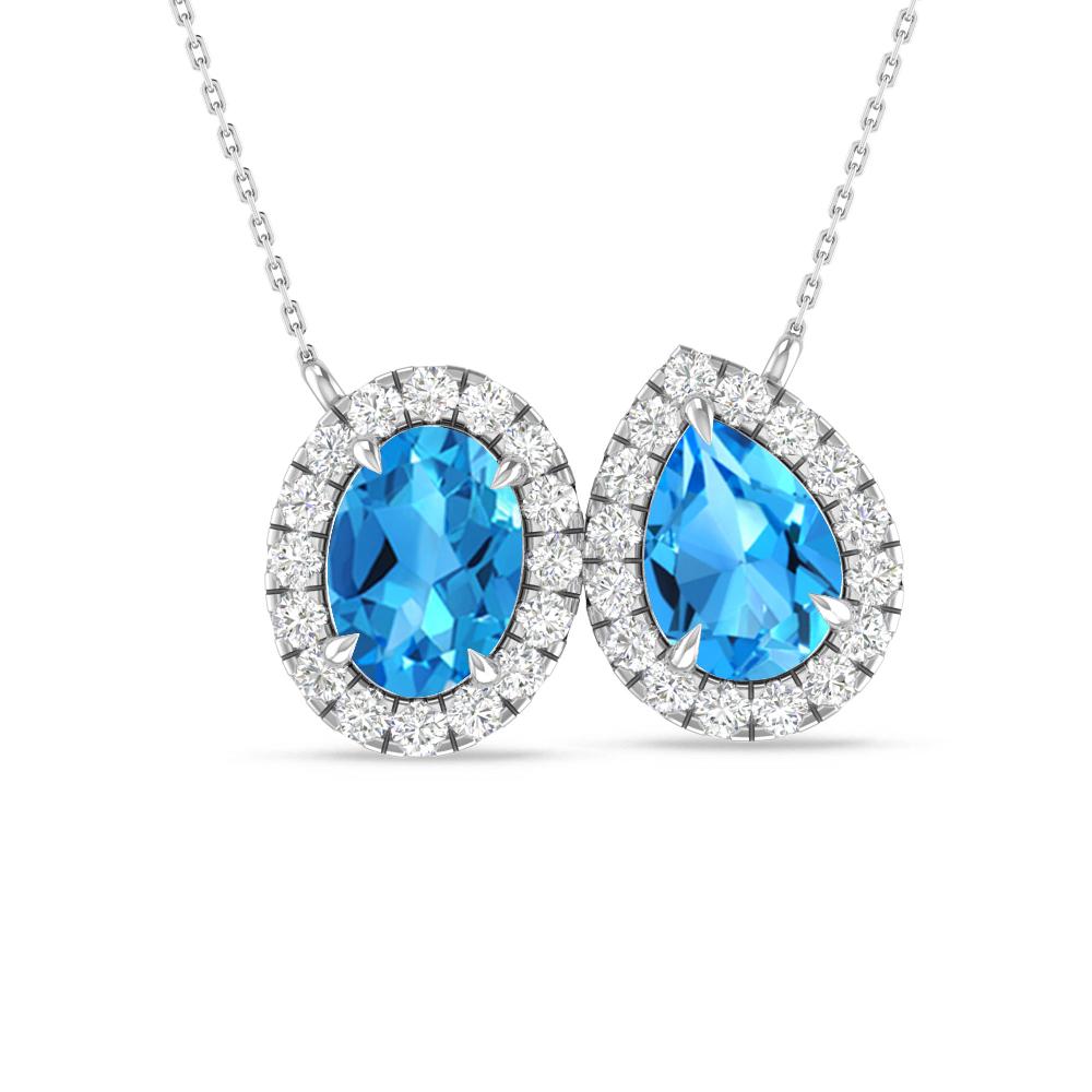White Gold - Blue Topaz