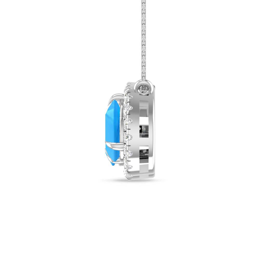 White Gold - Blue Topaz
