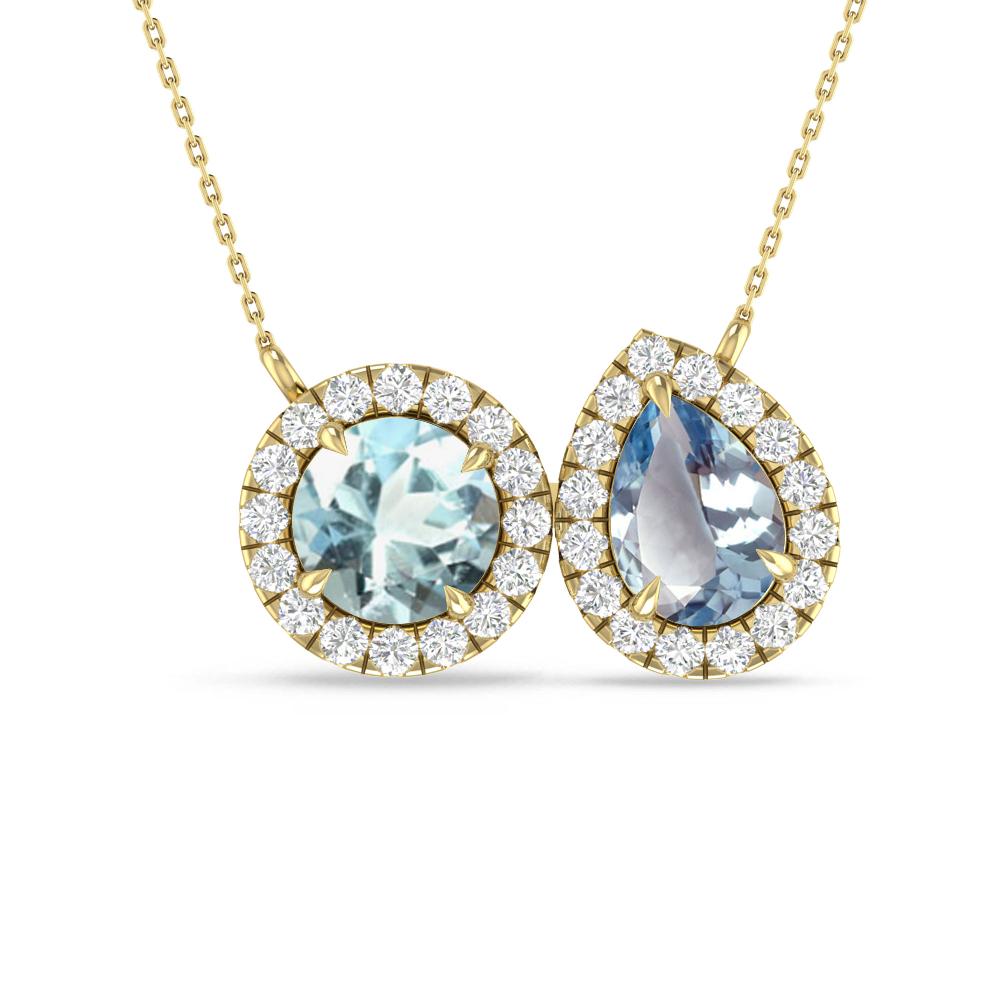Yellow Gold - Aquamarine