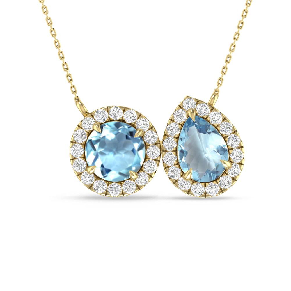 Yellow Gold - Aquamarine