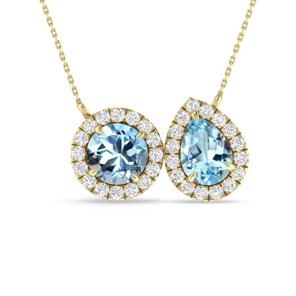 Yellow Gold - Aquamarine