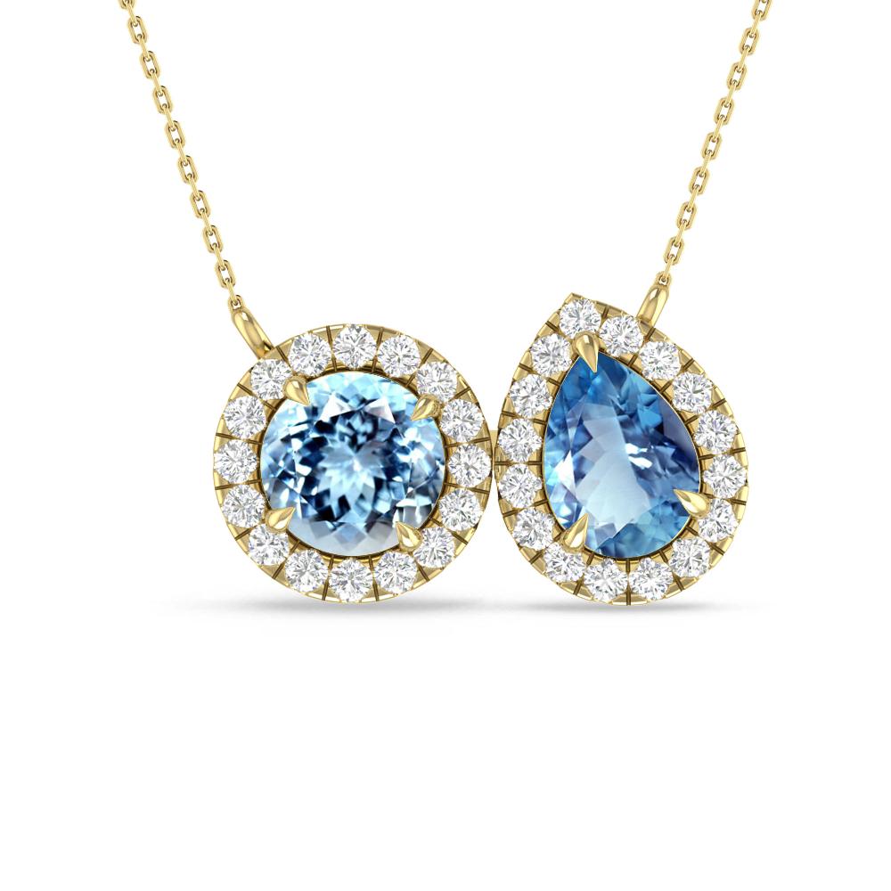 Yellow Gold - Aquamarine