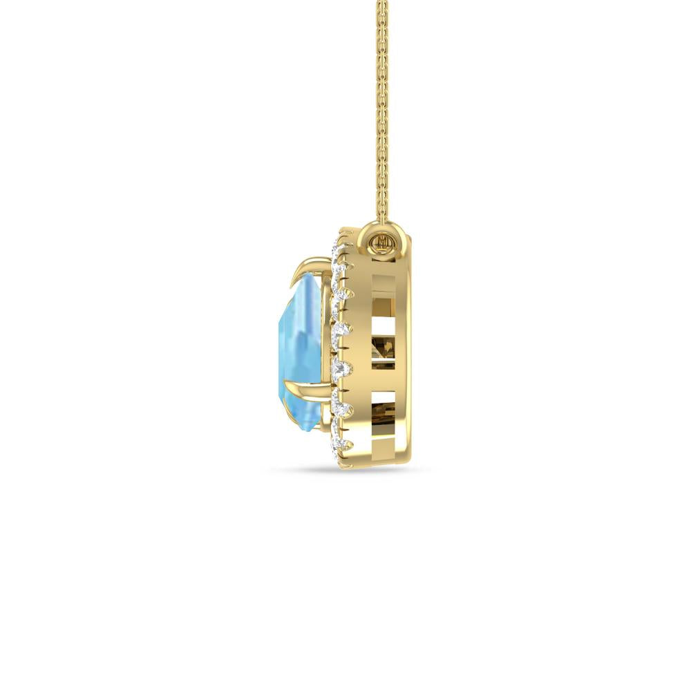 Yellow Gold - Aquamarine