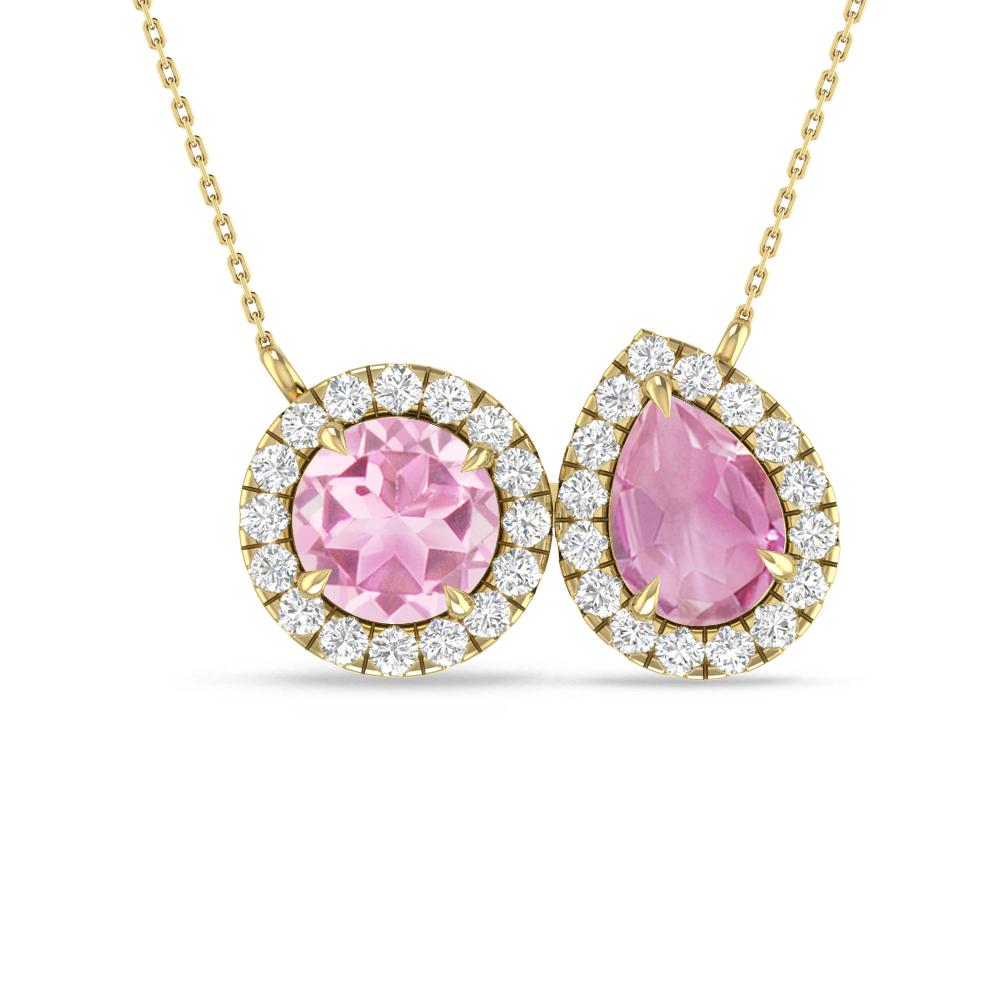 Yellow Gold - Pink Tourmaline