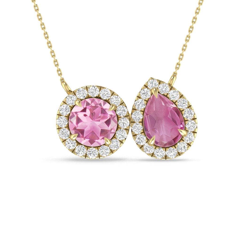 Yellow Gold - Pink Tourmaline