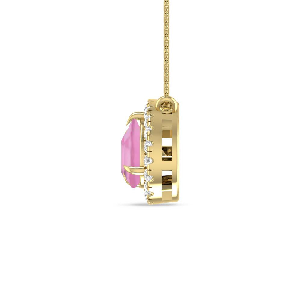 Yellow Gold - Pink Tourmaline