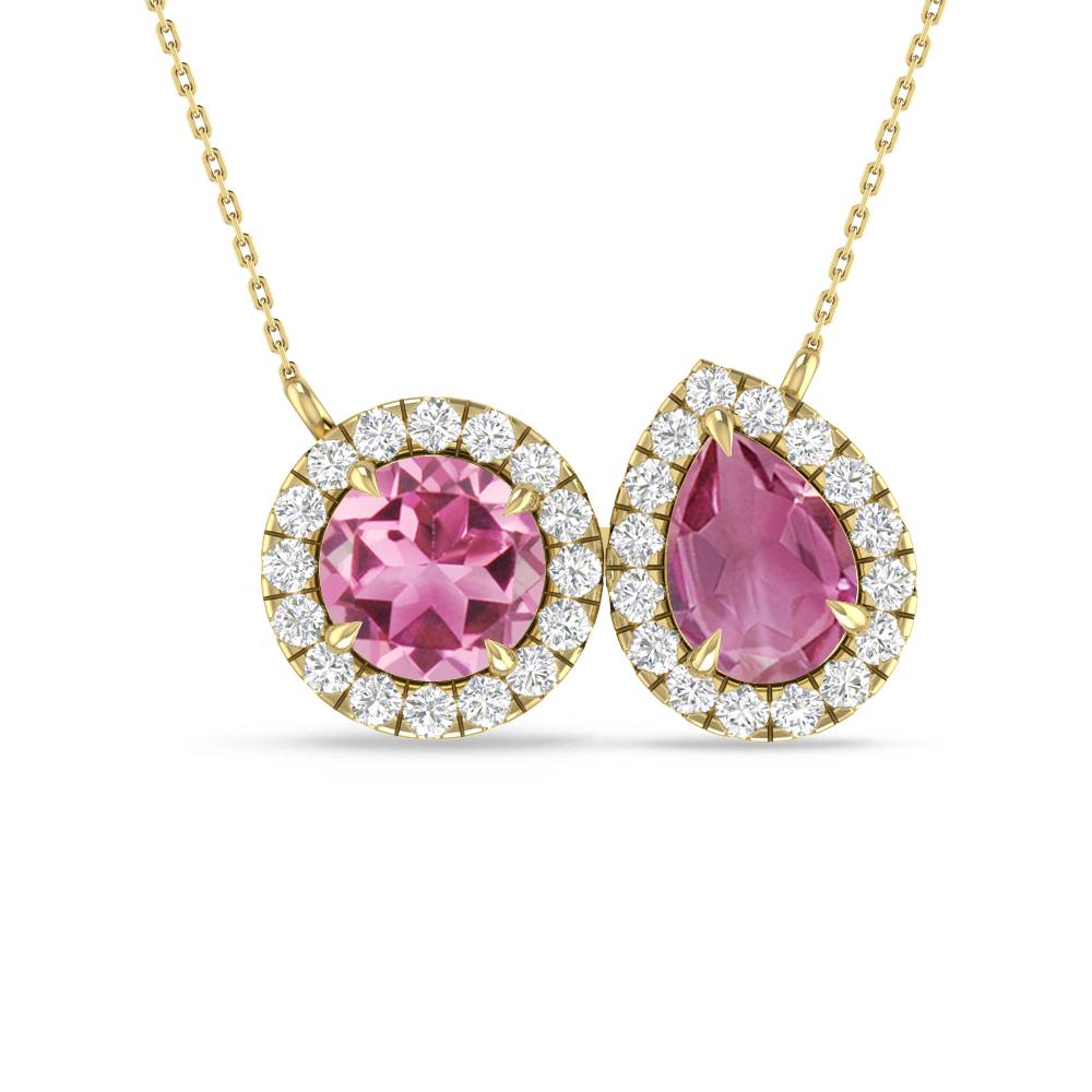 Yellow Gold - Pink Tourmaline