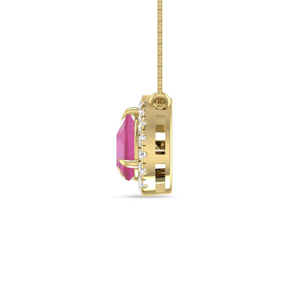 Yellow Gold - Pink Tourmaline