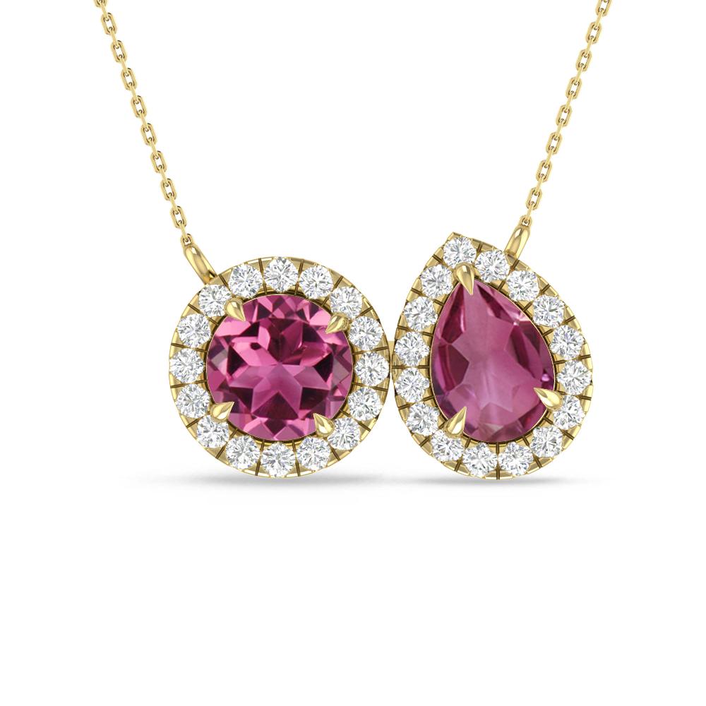 Yellow Gold - Pink Tourmaline