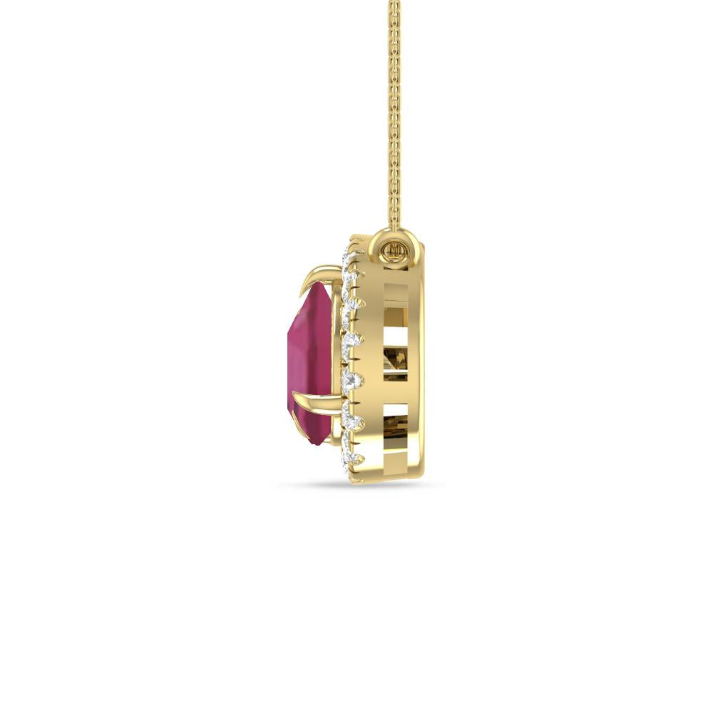 Yellow Gold - Pink Tourmaline