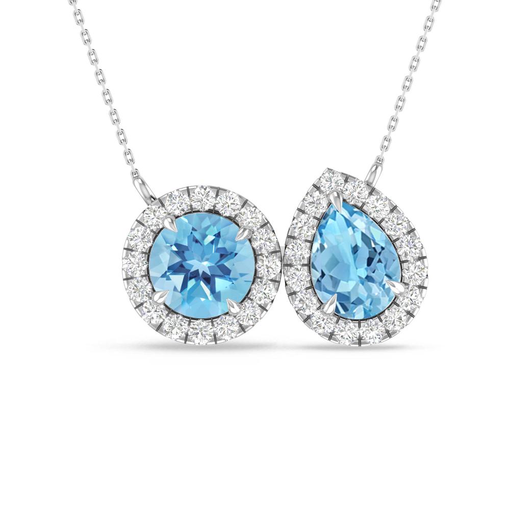 White Gold - Blue Topaz