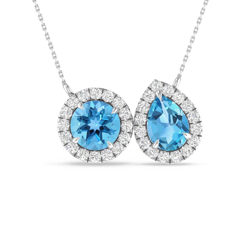White Gold - Blue Topaz