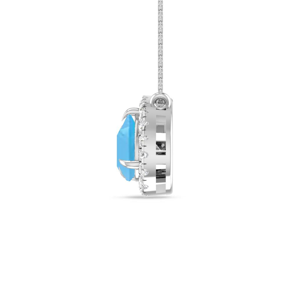 White Gold - Blue Topaz