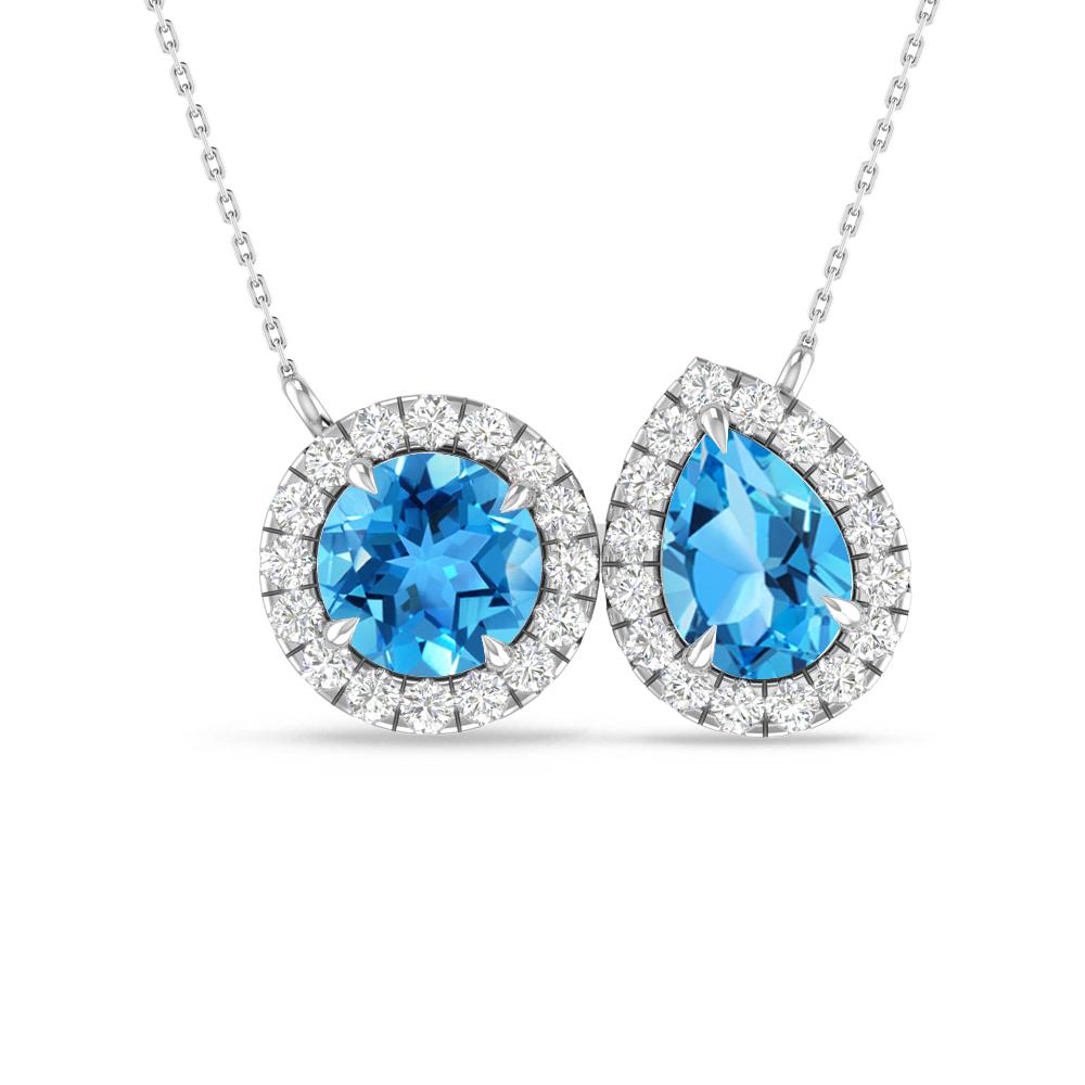 White Gold - Blue Topaz