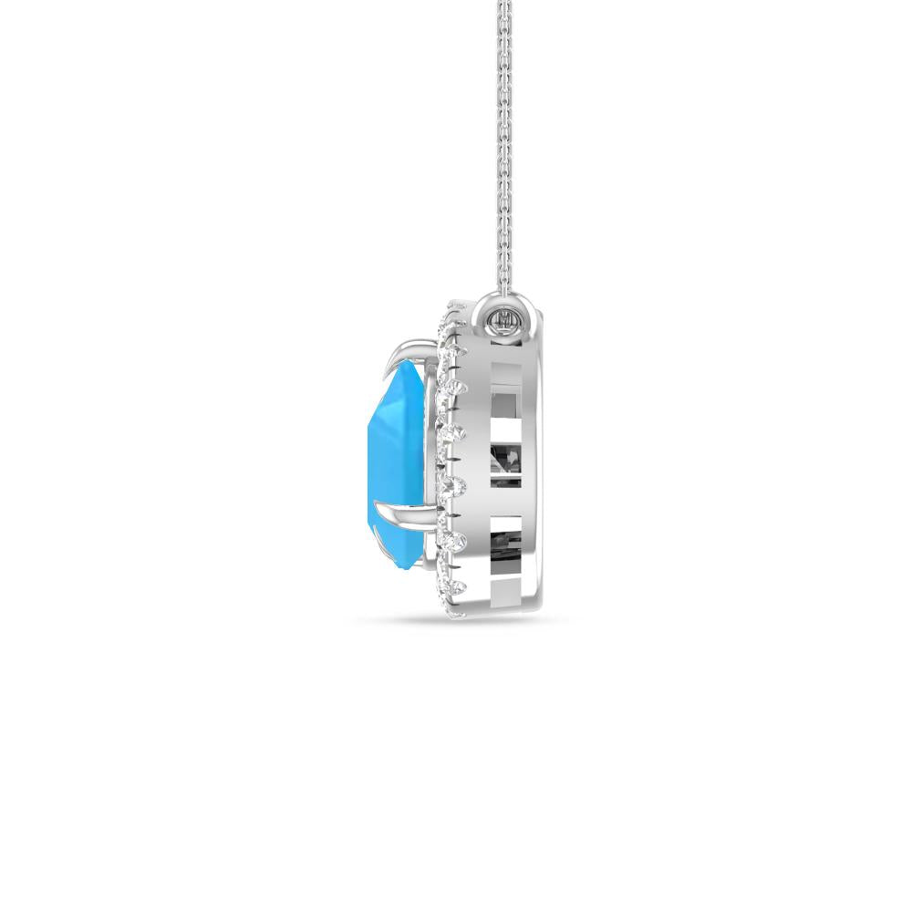 White Gold - Blue Topaz