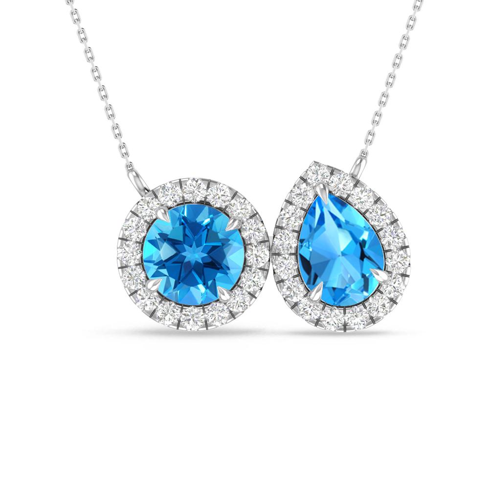 White Gold - Blue Topaz
