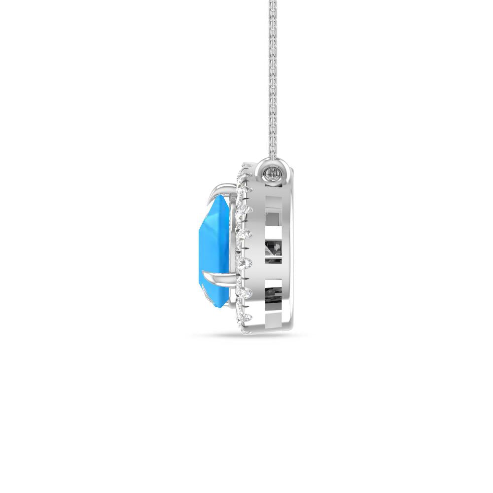 White Gold - Blue Topaz