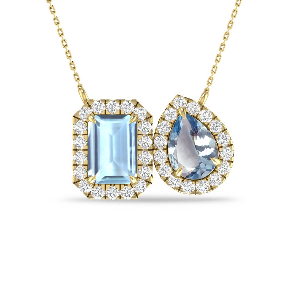 Yellow Gold - Aquamarine