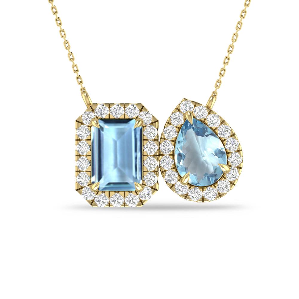 Yellow Gold - Aquamarine
