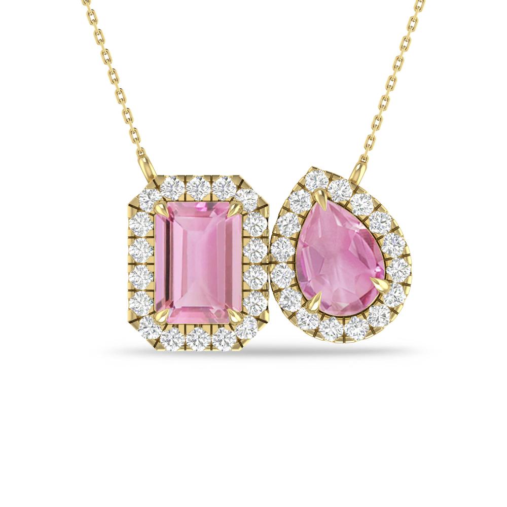 Yellow Gold - Pink Tourmaline