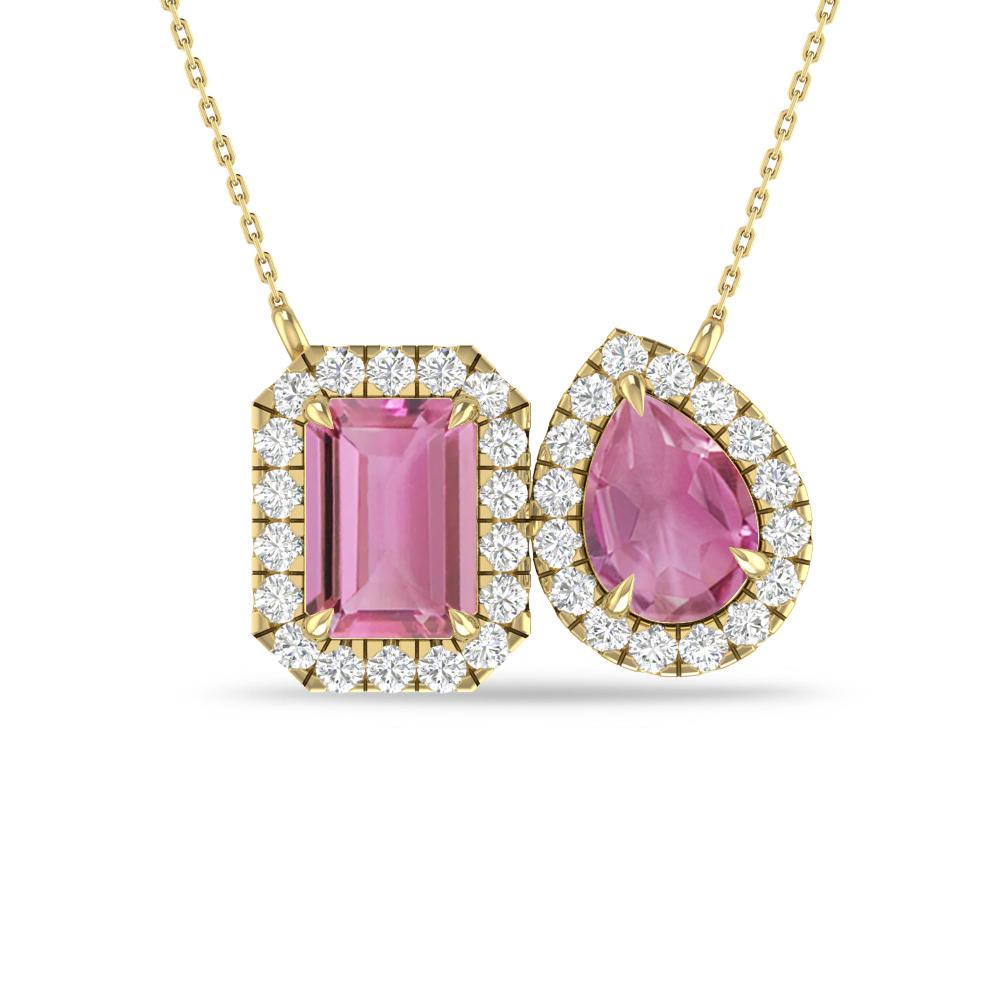 Yellow Gold - Pink Tourmaline
