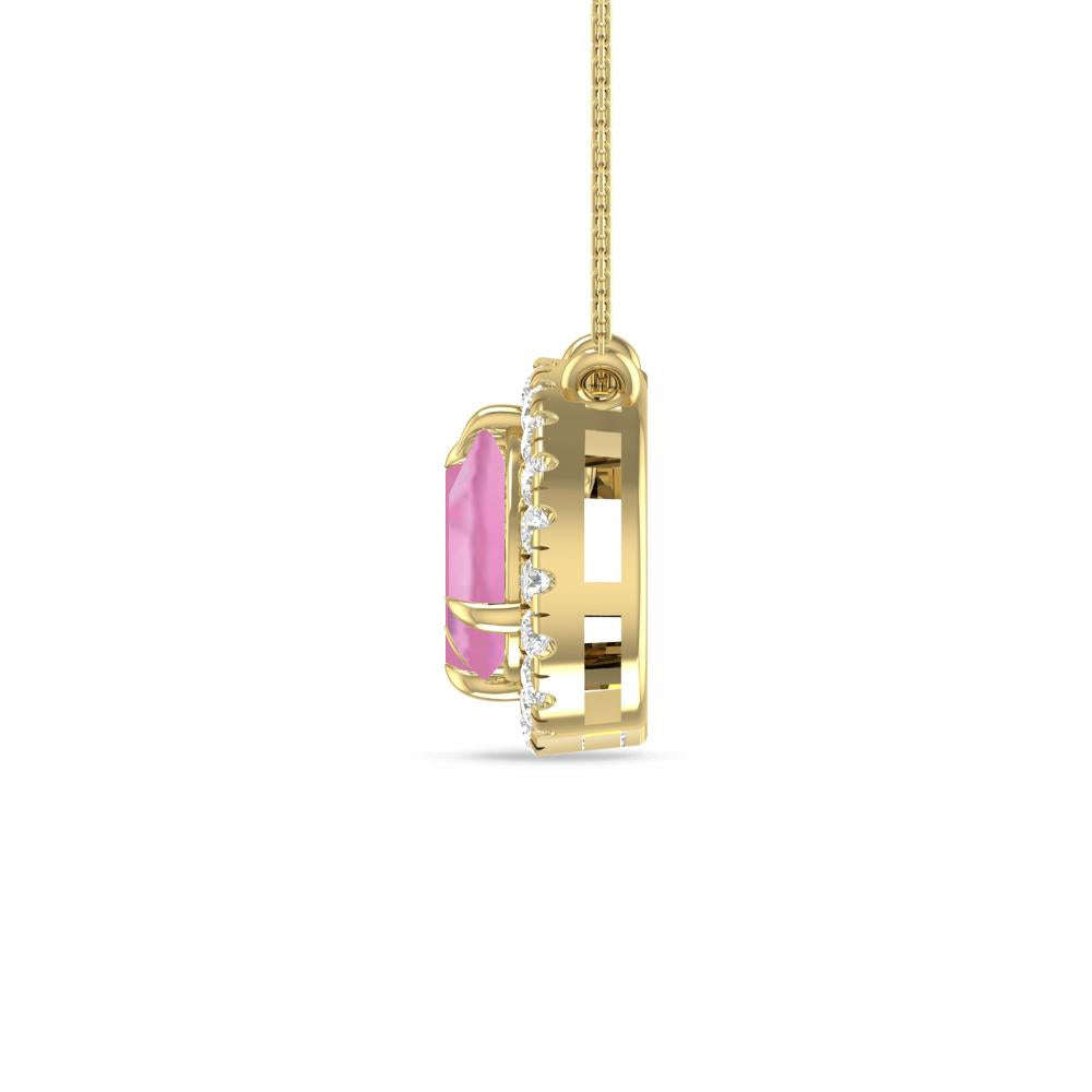 Yellow Gold - Pink Tourmaline