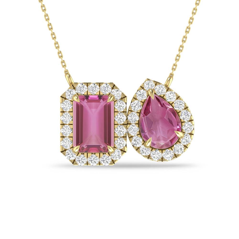 Yellow Gold - Pink Tourmaline