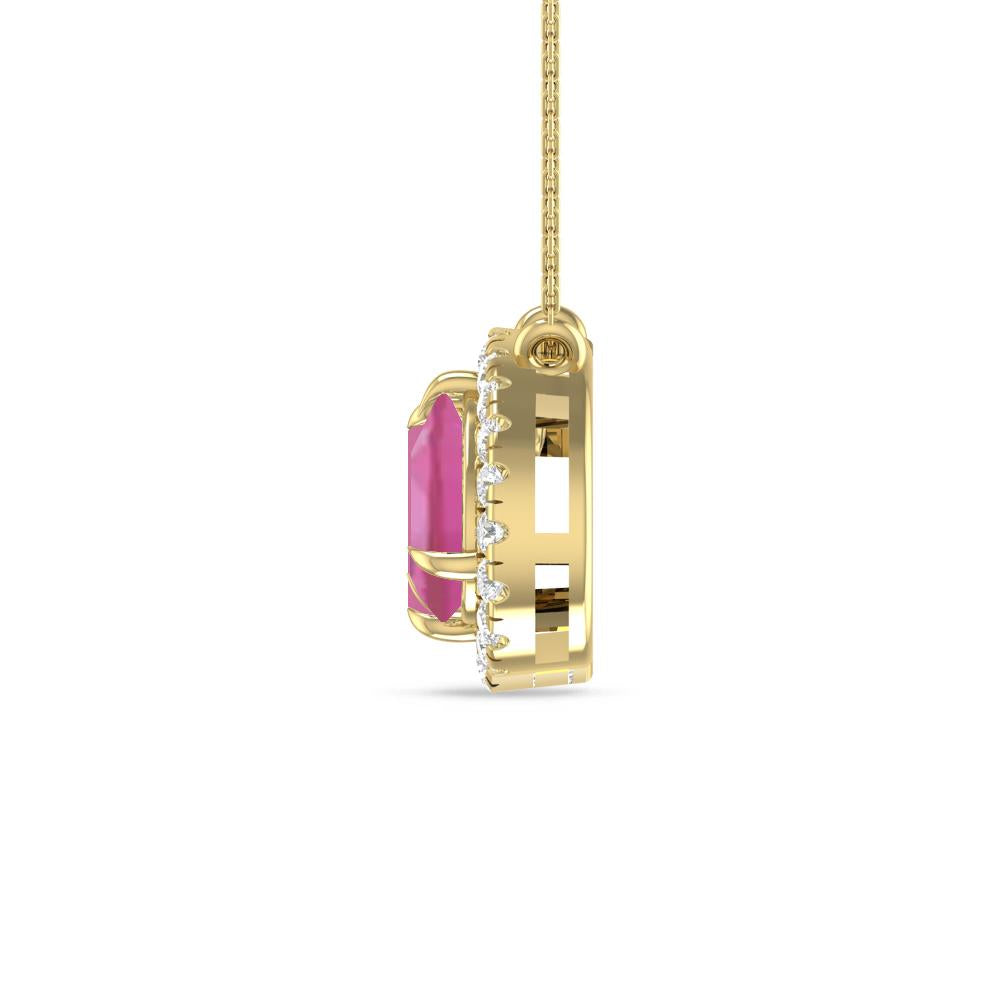Yellow Gold - Pink Tourmaline