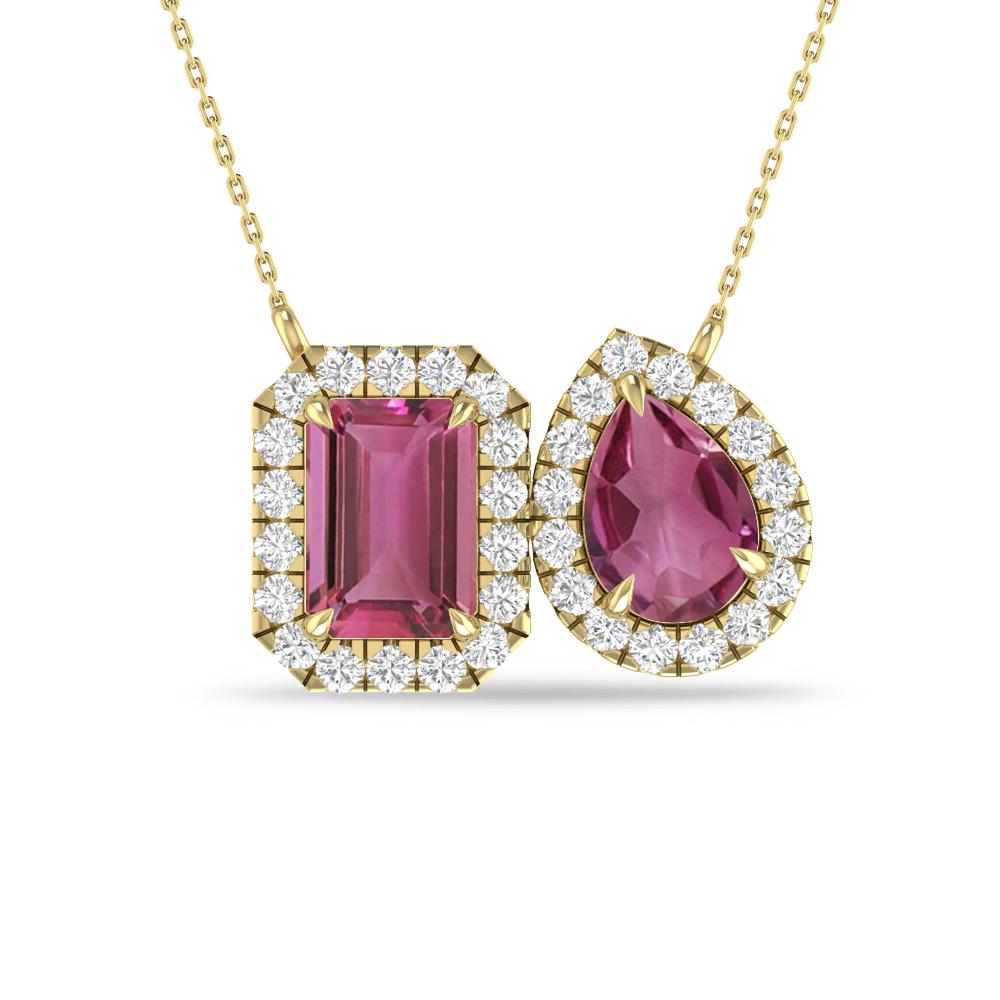 Yellow Gold - Pink Tourmaline