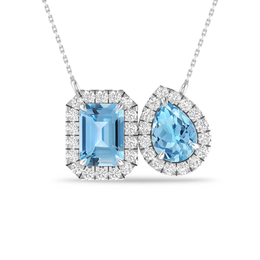 White Gold - Blue Topaz