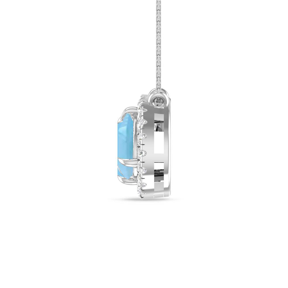 White Gold - Blue Topaz