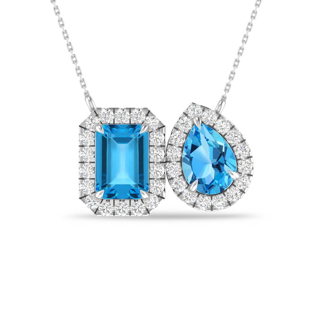 White Gold - Blue Topaz
