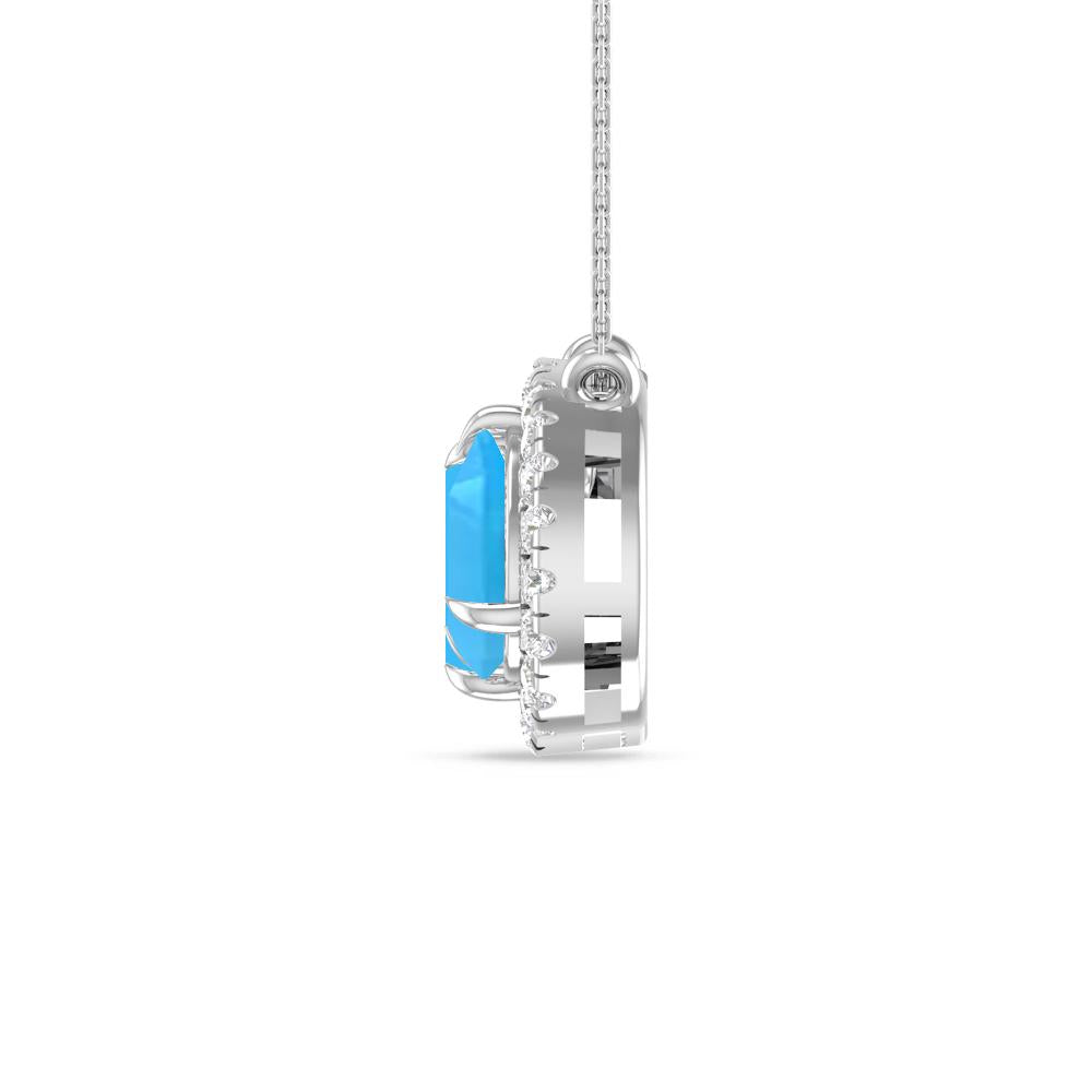White Gold - Blue Topaz