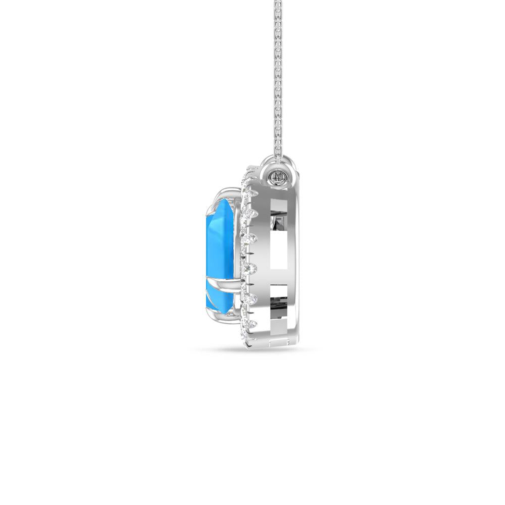 White Gold - Blue Topaz