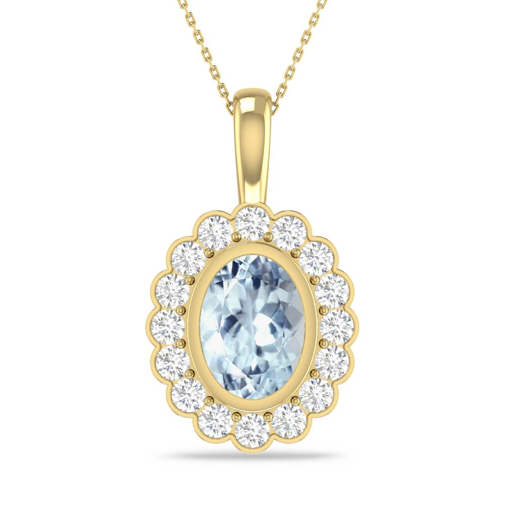 Yellow Gold - Aquamarine
